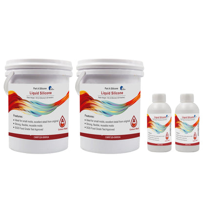 SH25 Liquid Silicone Rubber Mould Making Kit 100:3 Mix - 1Kg 5Kg 10Kg Red.