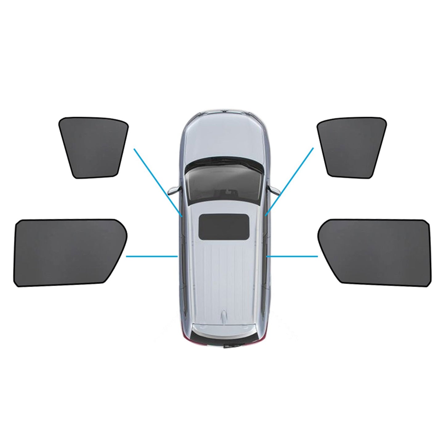 Magnetic Mesh Sun Blind Shades Suitable For Toyota Hilux SR5 2015-2025