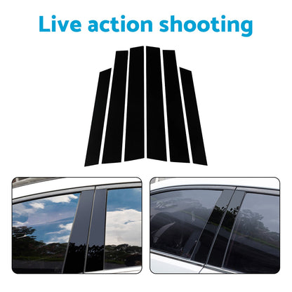 6x Black Window Trim Covers Suitable For Honda CR-V 2.4L 2007-2011