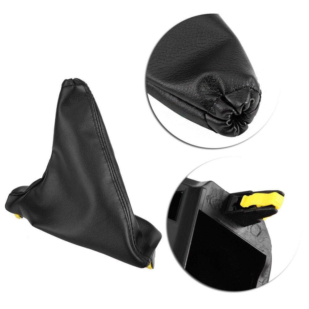 Set Handbrake  and  T-Bar Boot Cover Black Leather for Ford Falcon FG FG-X 2008~2018.