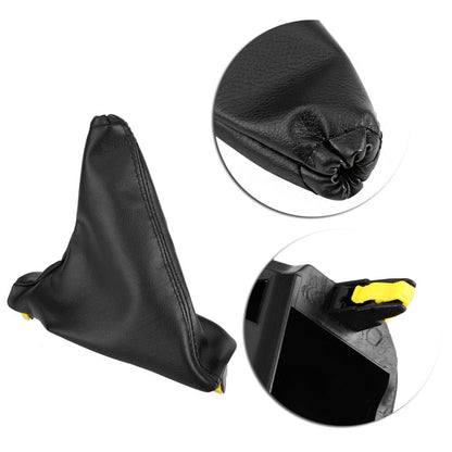 Set Handbrake  and  T-Bar Boot Cover Black Leather for Ford Falcon FG FG-X 2008~2018.