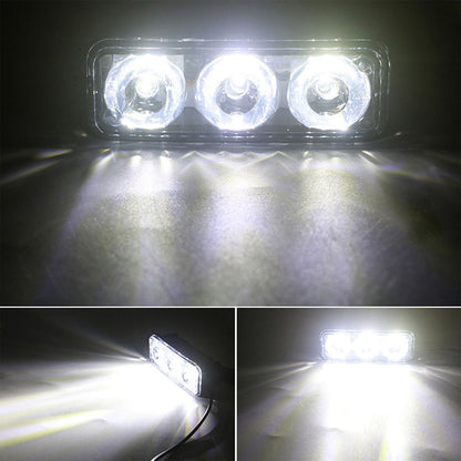 2x Super Bright 3-LED Daytime Running Lights (DRL) White Suitable For Universal Vehicles