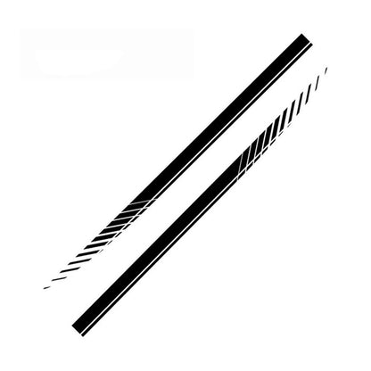 2x Racing Plaid Side Door Fender Skirt Stripes Decals Stickers Suitable for Univ