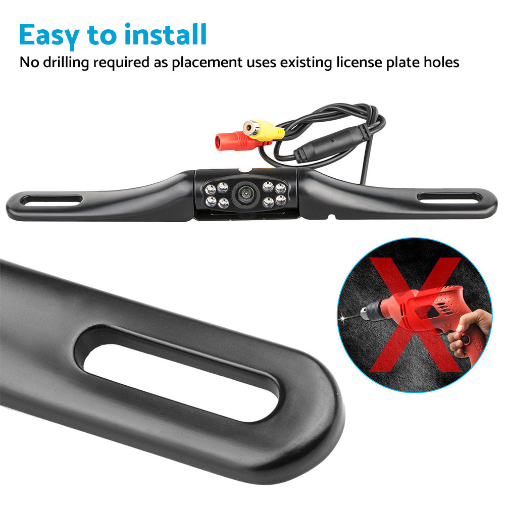 170 Angle Car Rear View Reversing HD Camera Back Up Parking Number Plate Night Vision.