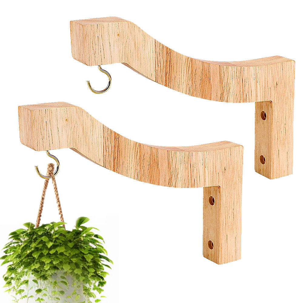 Plant Hanger Hanging Plant Hook Wooden Hanging Basket Wall Plant Hook Flower Pot.