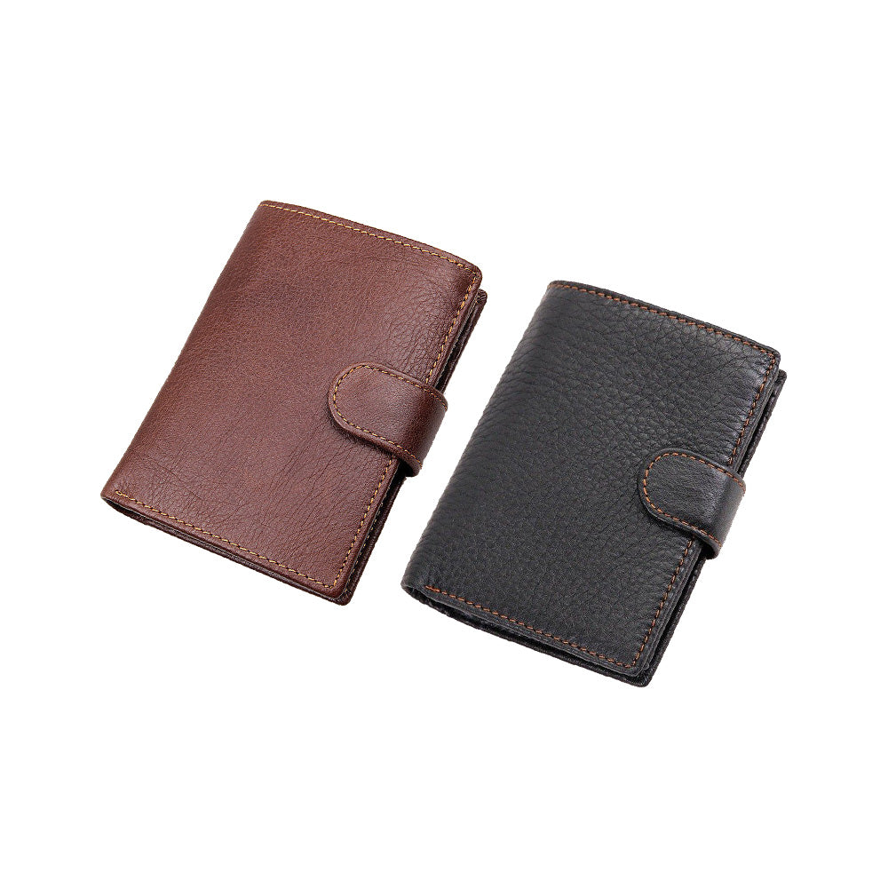 RFID Blocking Slim Leather Trifold Wallet With Credit Card Holder Suitable For Men