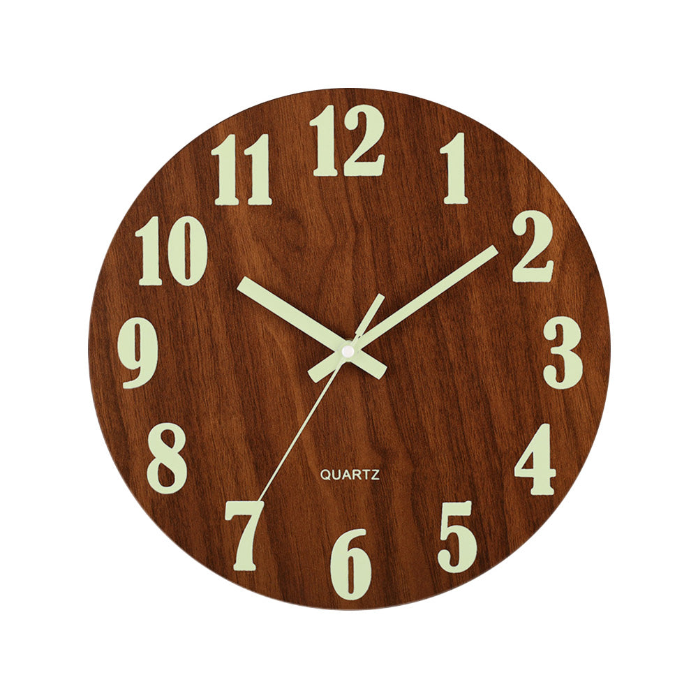 12'' Luminous Wall Clock Glow In The Dark Silent Quartz Indoor Home Modern Clock.