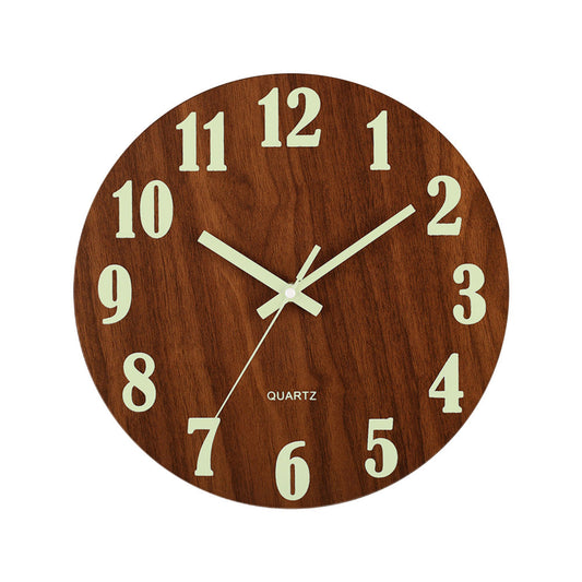 12'' Luminous Wall Clock Glow In The Dark Silent Quartz Indoor Home Modern Clock.