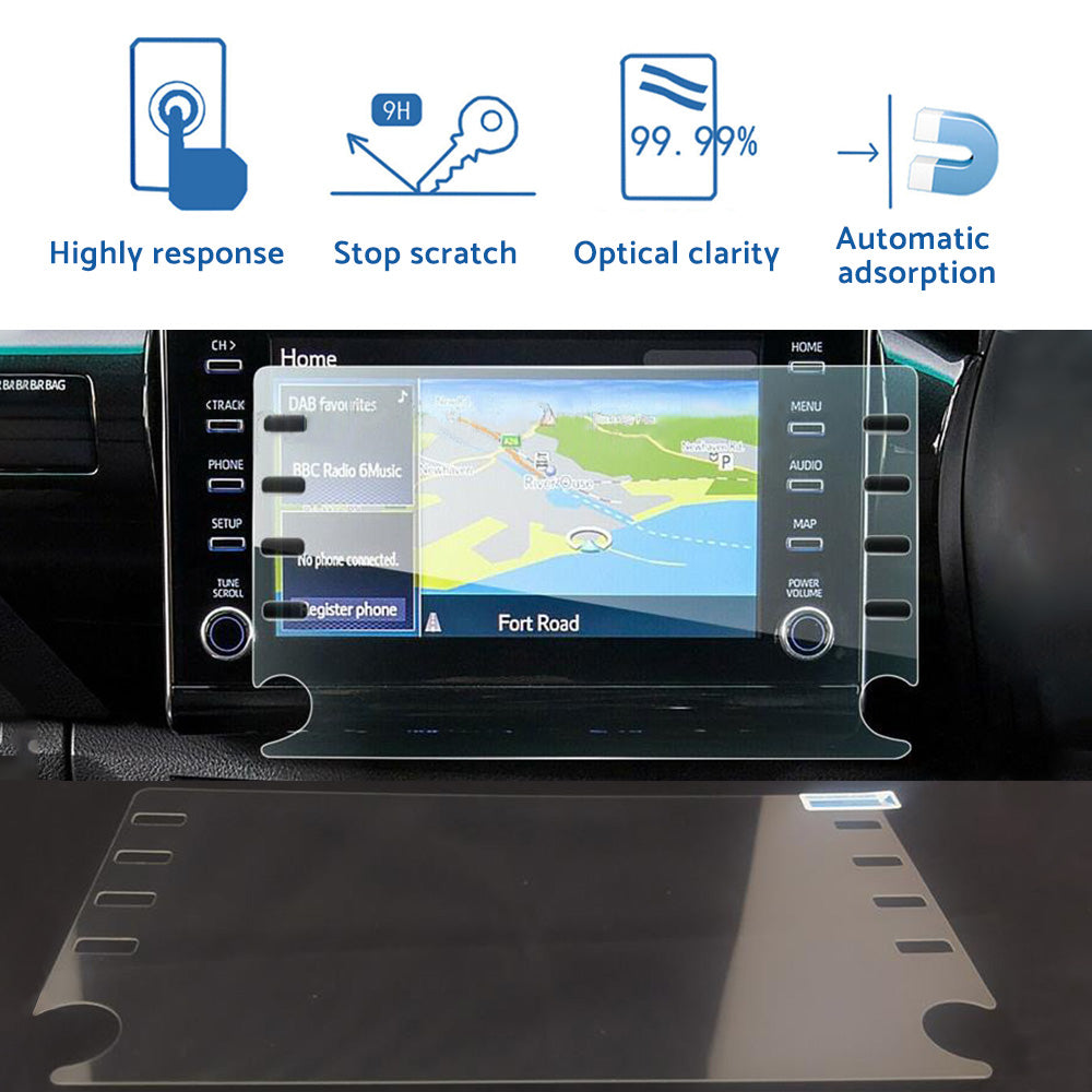 Suitable For Toyota HiLux 2021-2022 Car Touchscreen Protector Tempered Glass 8in.
