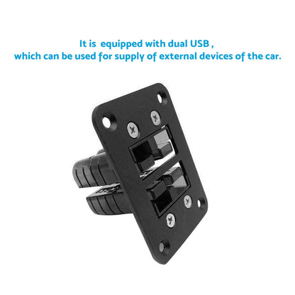 Dual Twin Aluminum Flush Mount Plate Panel Suitable For Anderson Style Plug 50A.