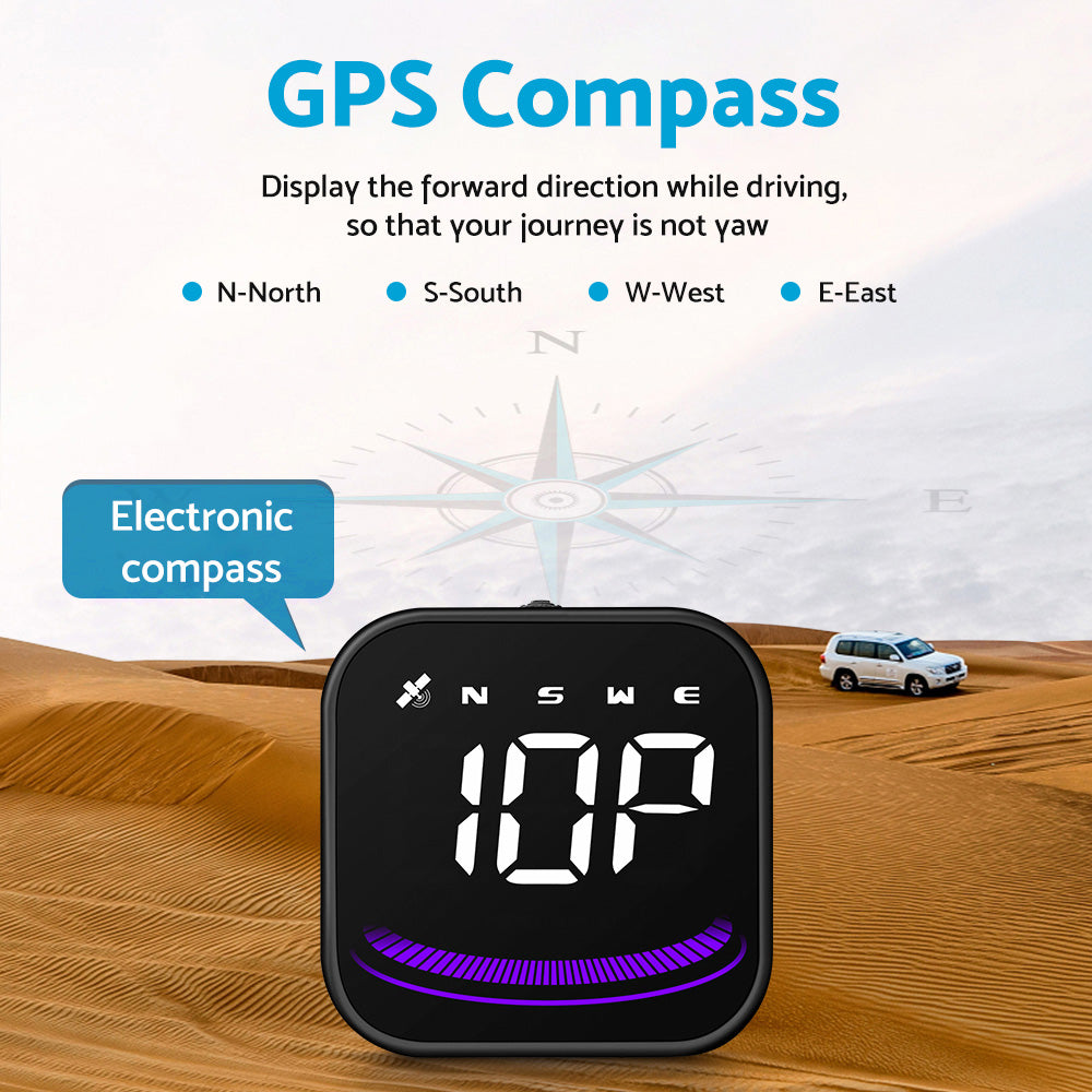 Digital Speedometer GPS HUD Head-Up Display Suitable for Car With MPH Overspeed
