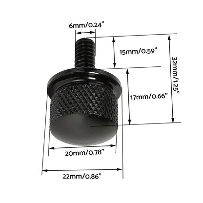 Seat Bolt Tab Screw Mount Knob Cover Suitable for Harley Davidson Sportster