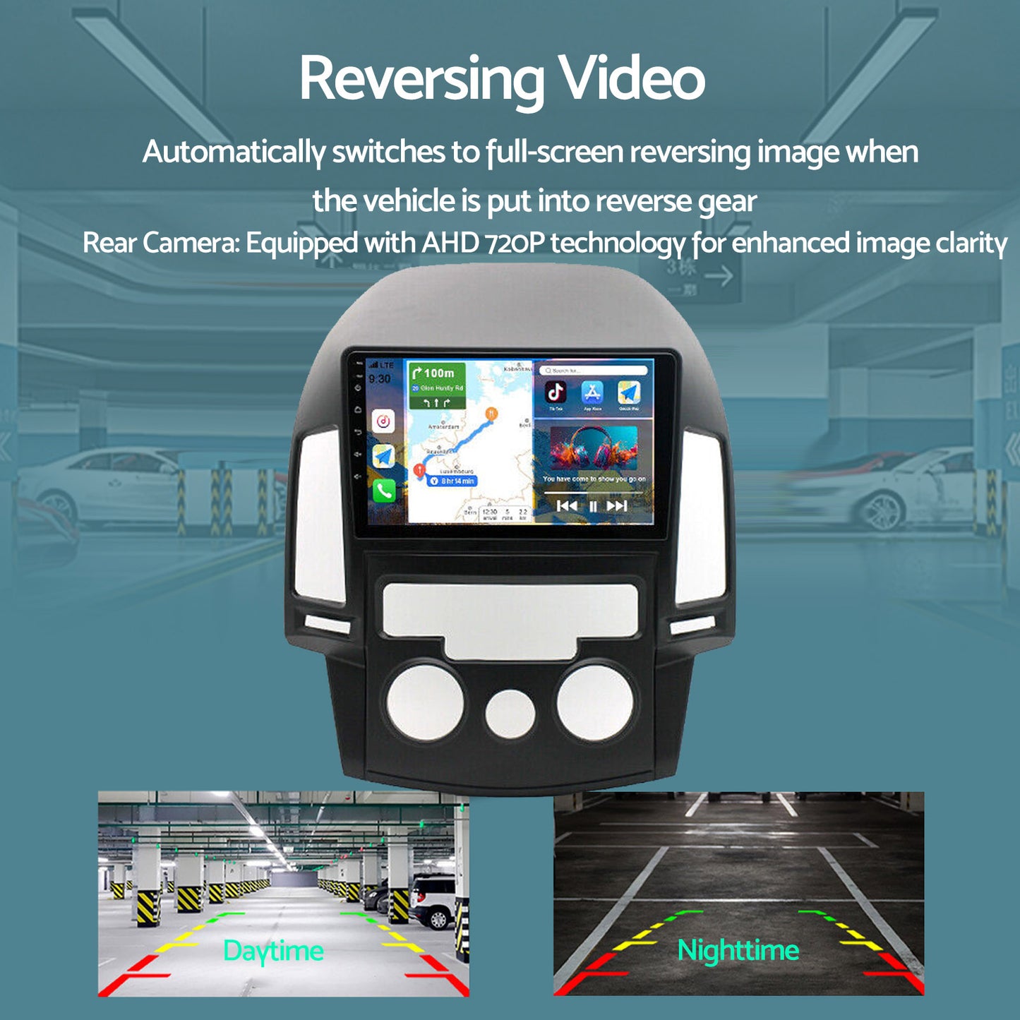 In-Dash Units Android 13 Stereo GPS CarPlay Suitable for Hyundai i30