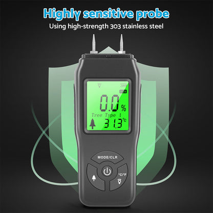 2-Pin Digital LCD Moisture Meter Suitable for Wood Damp Detection