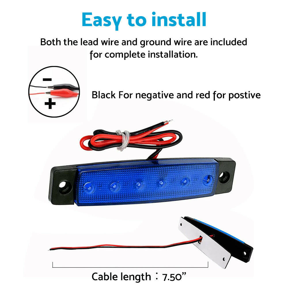 Marine LED Deck Courtesy Light 12V Waterproof Stern Transom Suitable For Boats.