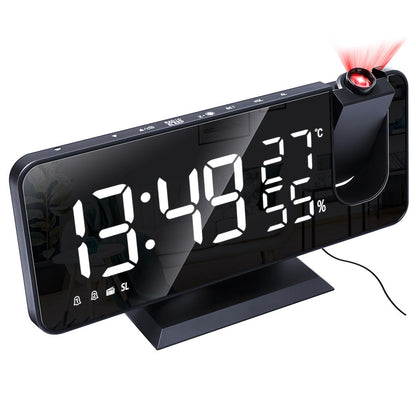 Projection on Ceiling Digital Dual Alarm Clock Bedroom Radio LED Big Screen.