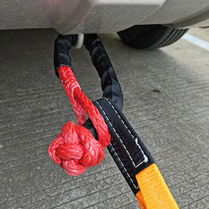 Recovery Pulley Kit Suitable For Winch Ropes 3/8 inch & 1/2 inch Soft Shackle Red & Black.