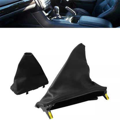 Set Handbrake  and  T-Bar Boot Cover Black Leather for Ford Falcon FG FG-X 2008~2018.