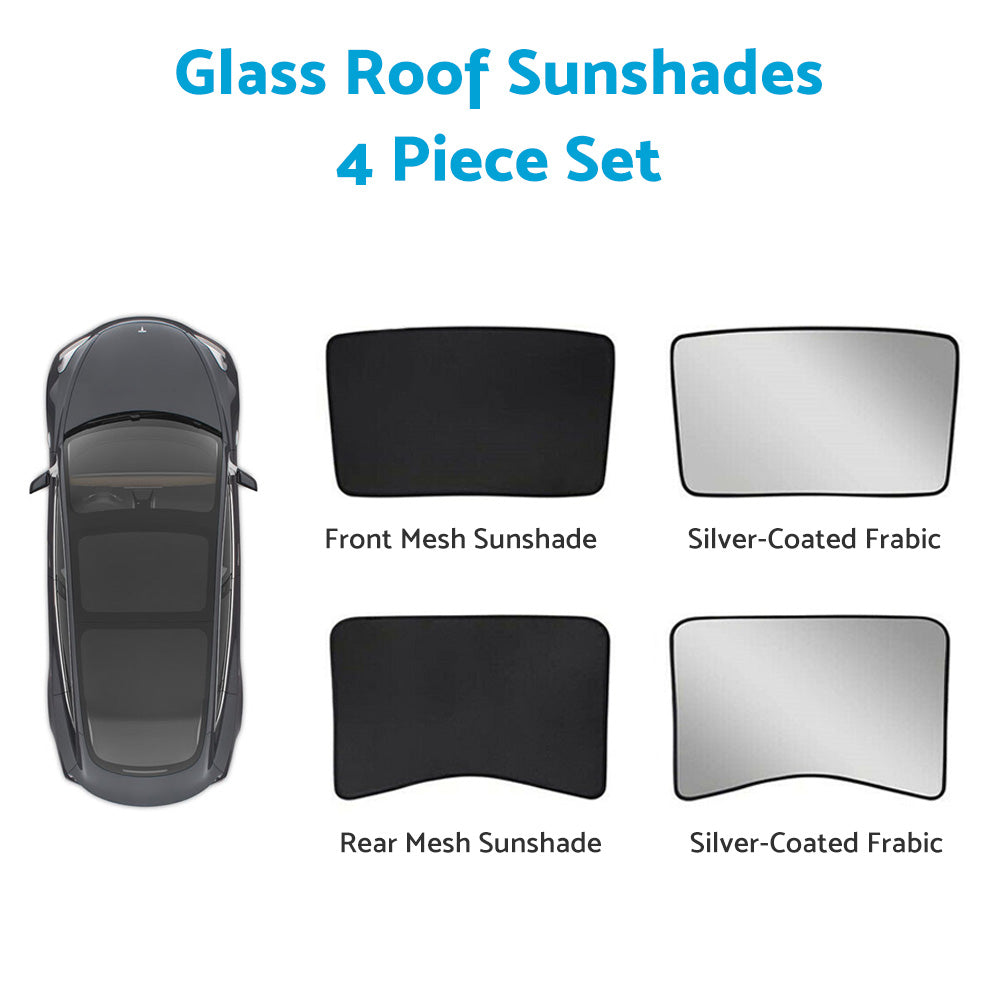 Front & Rear Sunroof Sun Shades Roof Protection Film Suitable For Tesla Model 3 2017-2021.