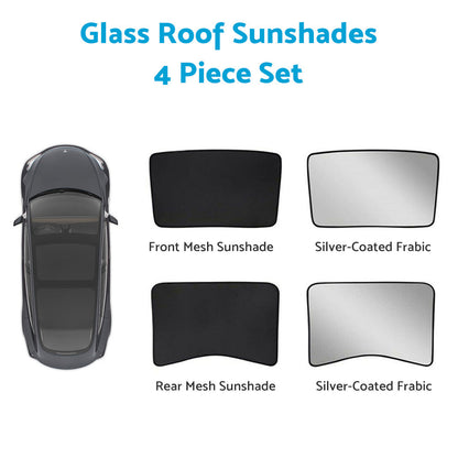 Front & Rear Sunroof Sun Shades Roof Protection Film Suitable For Tesla Model 3 2017-2021.