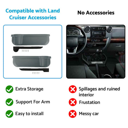 Door Pockets Storage Box Cup Holder Suitable For Toyota Land Cruiser 70 Series.