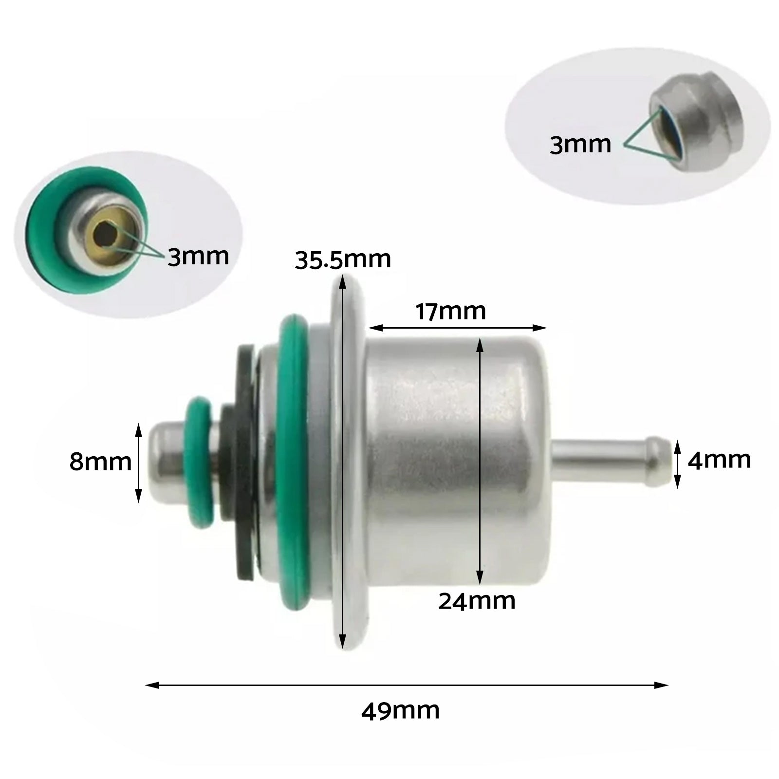 Fuel Injection Pressure Regulator Suitable for 219765 Silverado 1500 5. 3L 02-05.