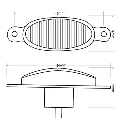Front Grille Smoked Lens White LED Running Light Suitable For Raptor Style Grill 4x.
