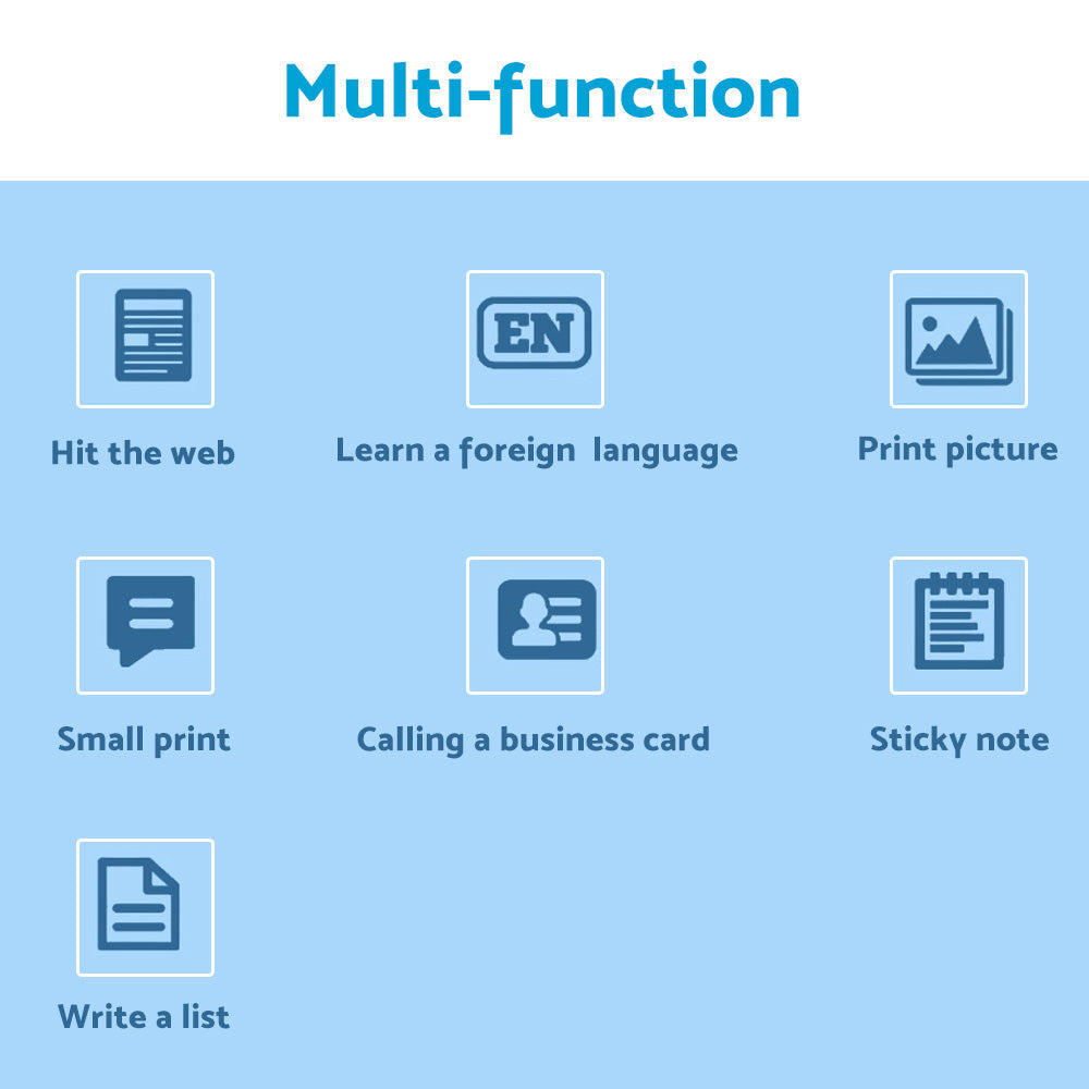 Mini Pocket Thermal Printer Suitable for Wireless Bluetooth Photo Paper Inkless