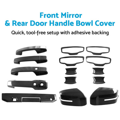 Front Mirror & Rear Door Handle Bowl Cover Suitable for Mitsubishi Triton 2.4L