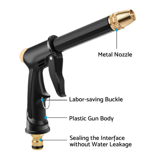 Stainless High Pressure Water Hose Spray Nozzle Washer Clean Home Window Garden.