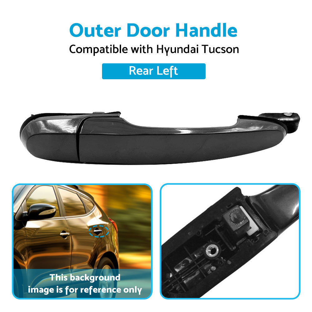 Rear Left Smooth Exterior Outer Door Handle Suitable For Hyundai Tucson 05-09.