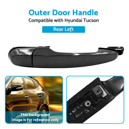 Rear Left Smooth Exterior Outer Door Handle Suitable For Hyundai Tucson 05-09.