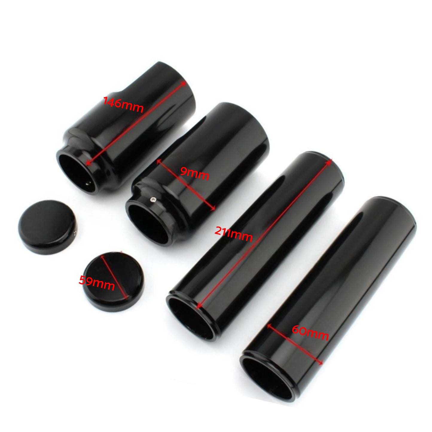 Black Front Fork Cover Suitable for Harley-Davidson V-Rod