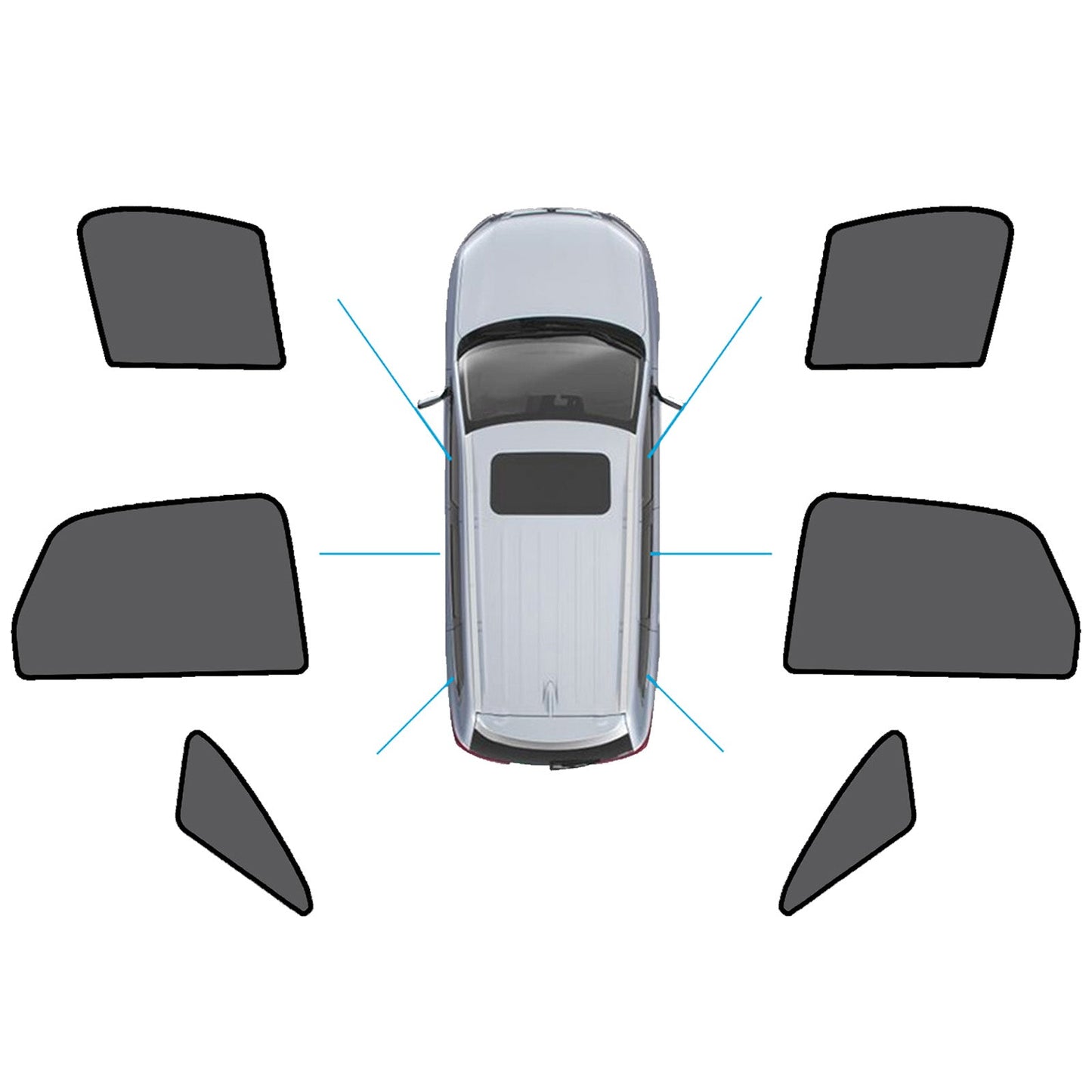 Magnetic Mesh Sun Blind Shades Suitable for Audi Q3 2011-2018 on Front/Rear.