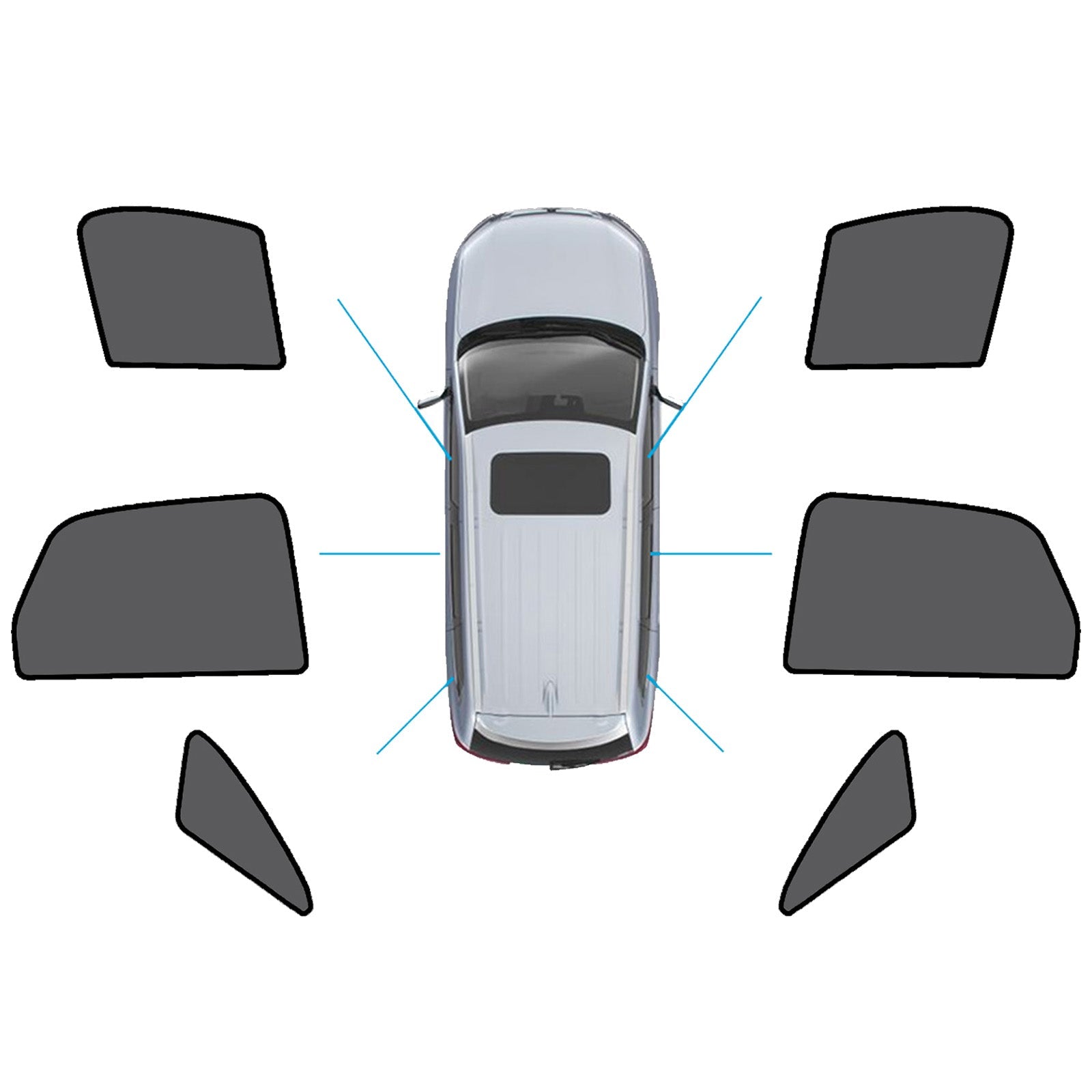 Magnetic Mesh Sun Blind Shades Suitable for Audi Q3 2011-2018 on Front/Rear.