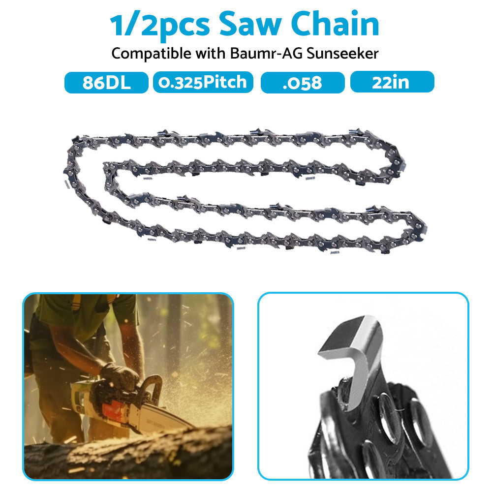 22  Chainsaw Chain 22inch 0. 325 . 058 86DL Suitable for Baumr-AG Sunseeker.