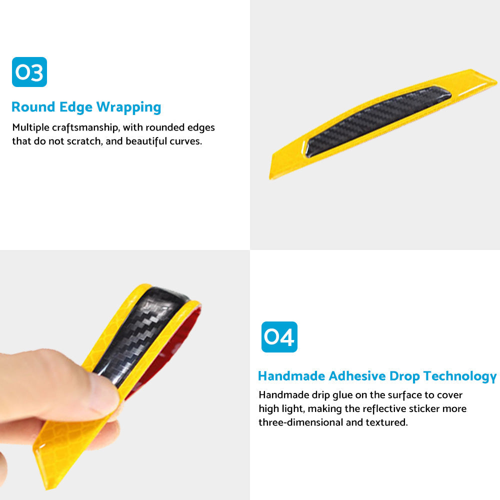 Reflective Carbon Fiber Car Door Edge Guard Bump Protector Sticker Universal