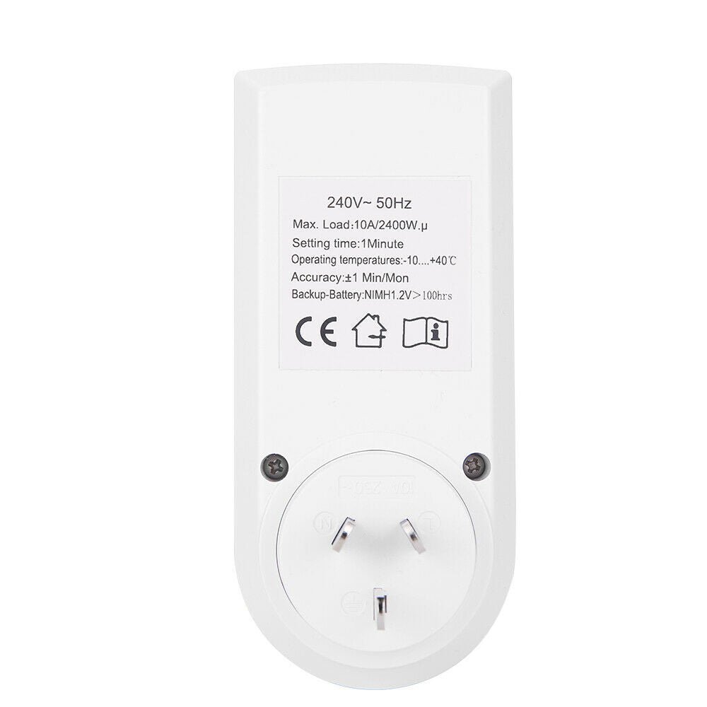 2Pcs 240V LCD Digital Timer Switch Automation Socket Electric Programmable Power.