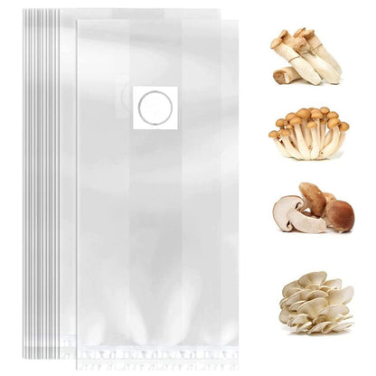 Mushroom Growing Bags 50x Breathable Autoclavable Stand-Up Tear-Resistant