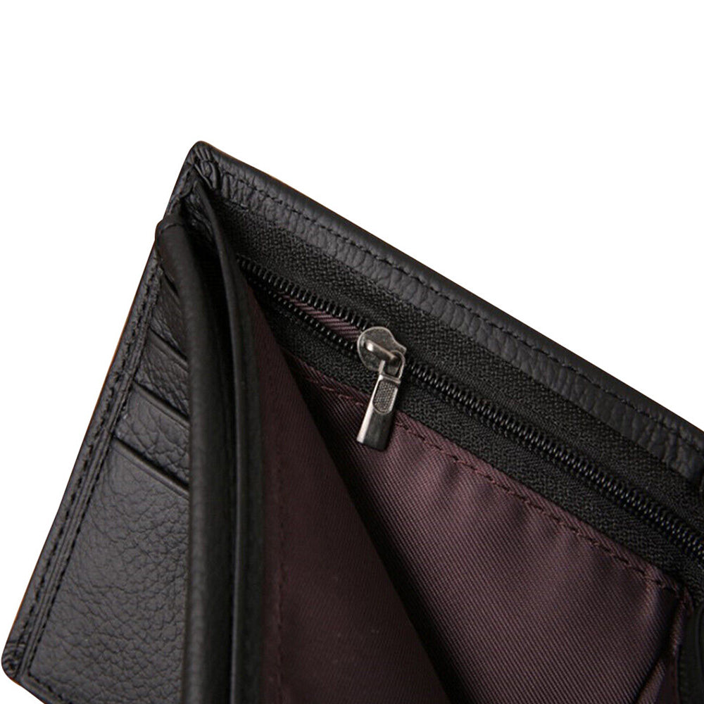 Men’s Leather Wallet Cowhide Coin Purse With Multiple Card Slots Suitable For Everyday Use.