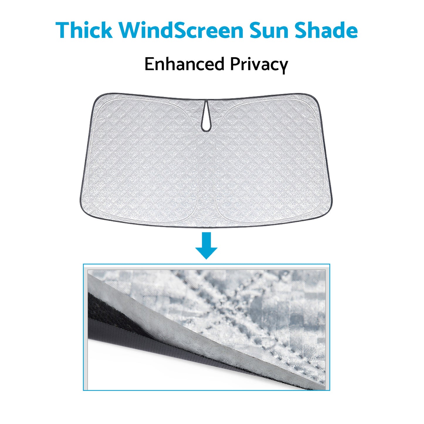 6 Layer WindScreen Sun Shade Suitable For Toyota RAV4 2019-2024 Thick UV Protection.