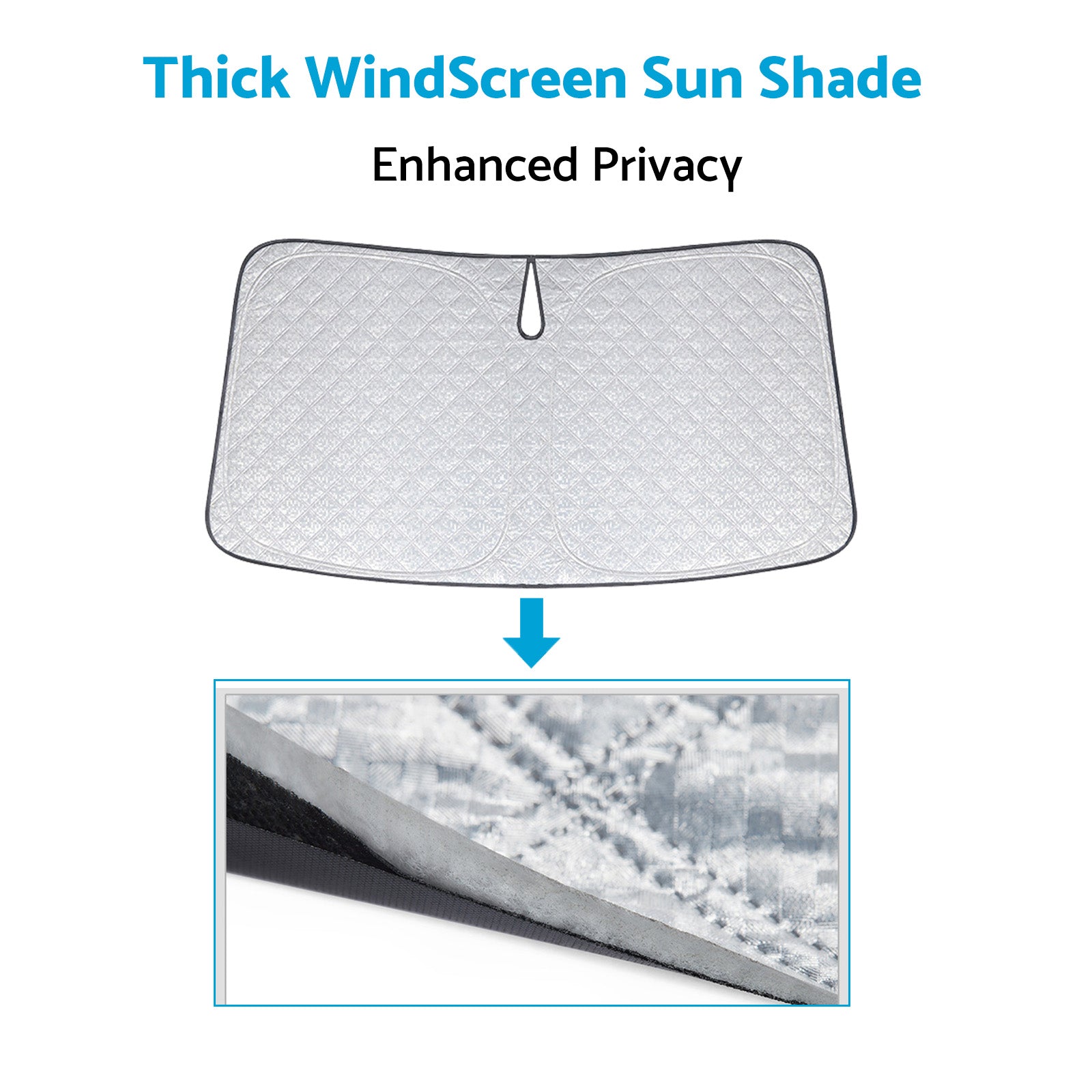 6 Layer WindScreen Sun Shade Suitable For Toyota RAV4 2019-2024 Thick UV Protection.