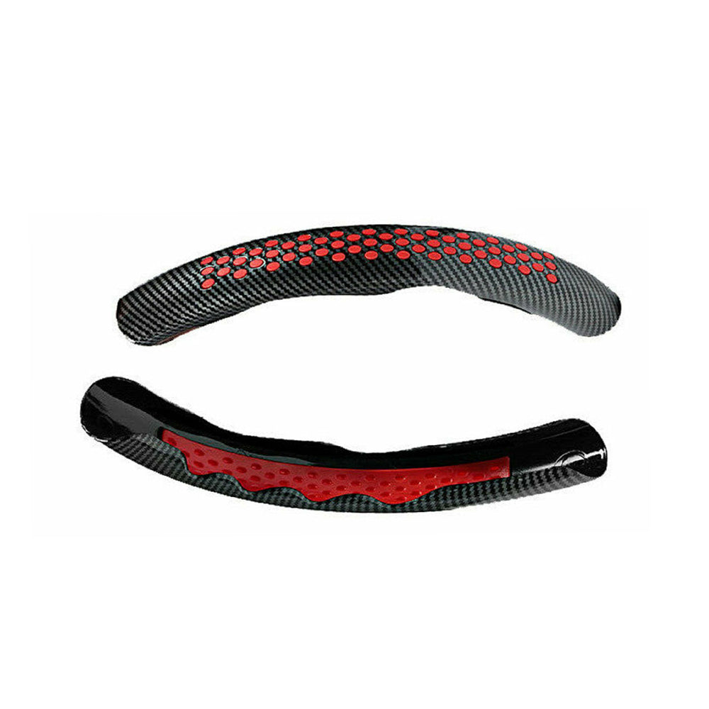 Carbon Fiber Steering Wheel Booster Cover Non Slip Universal Car Accessory.