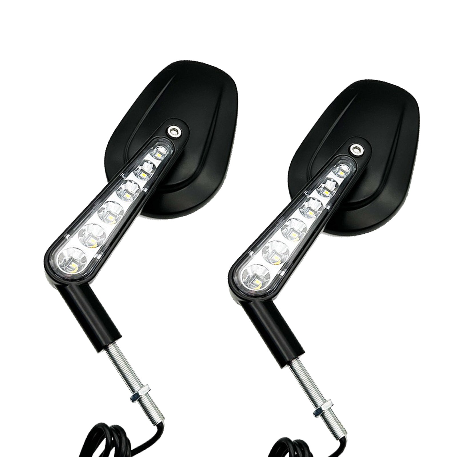 2x Rear View Mirrors LED Turn Signals Muscle Suitablefor Harley Davidson V-Rod.
