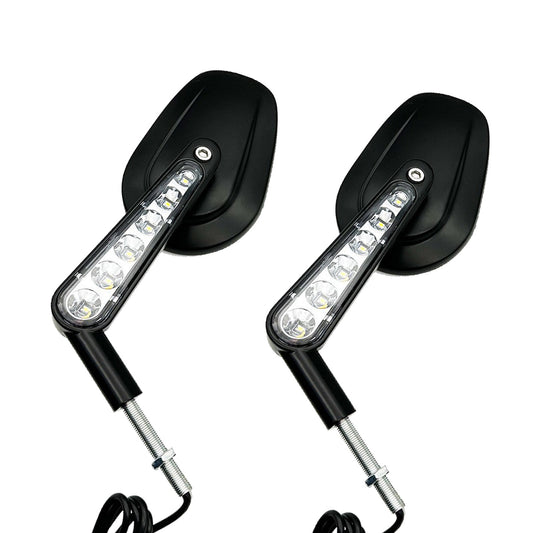 2x Rear View Mirrors LED Turn Signals Muscle Suitablefor Harley Davidson V-Rod.