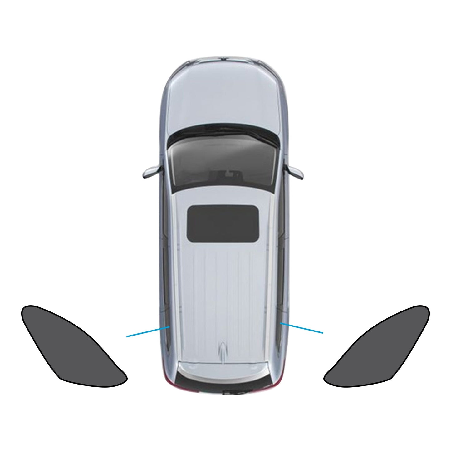 2x Triangular Car Window Sun Shades Suitable For Mazda CX-30 2019-2025 UV Protection.