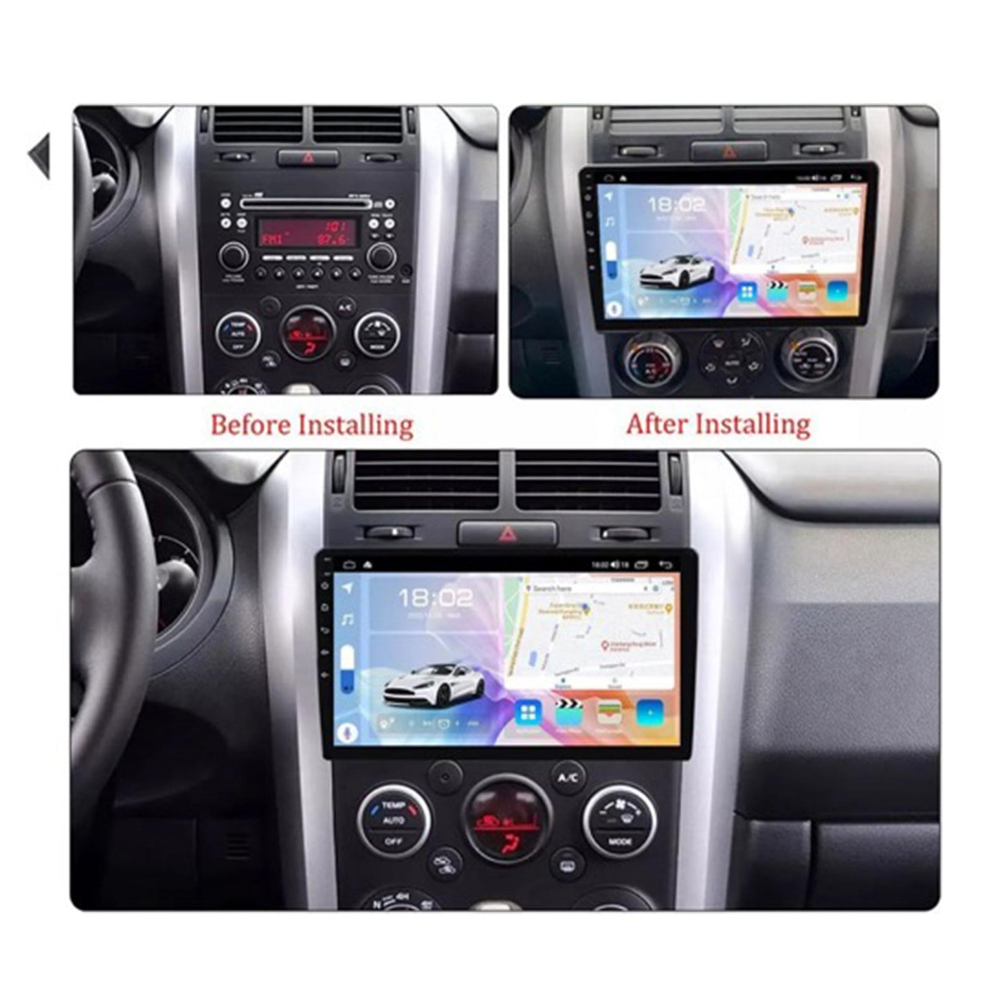 Head Unit Wireless CarPlay Android Auto Suitable for Suzuki Grand Vitara
