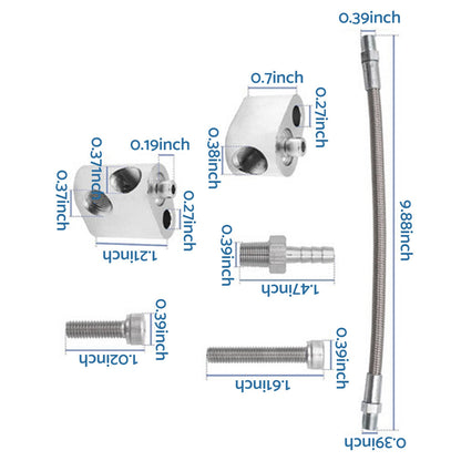 2x Throttle Body Bypass Hose Kits Suitable For GM LS Series LS1 LSX LM7 LR4 LQ4.
