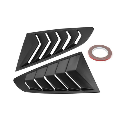 2x Side Window Louvers Sun Shade Cover Suitable For Ford Mustang 2015-2022.
