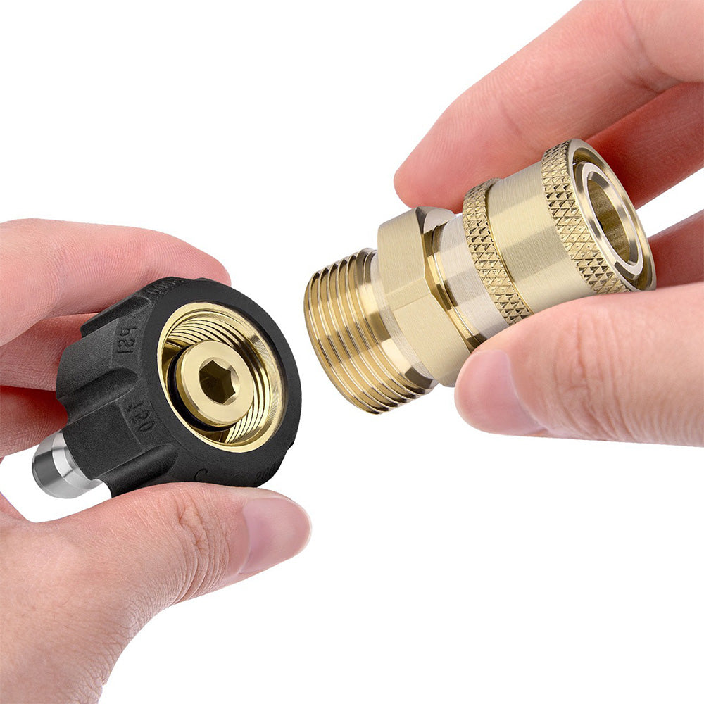 2x Pressure Washer Adapter Pair 1/4 Inch Quick Connect Coupler Kit Suitable for